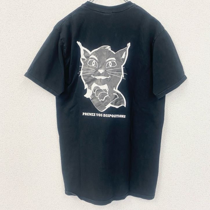 GILDAN　ギルダン　タズマニアン・デビル　半袖ワンポイントTシャツ　バックプリント　黒　ブラック　Mサイズ　古着