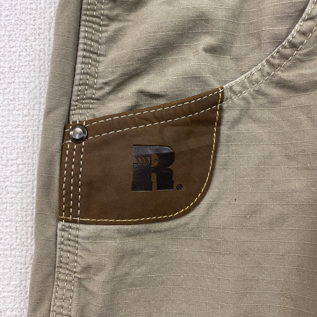 Wrangler RIGGS　ラングラー　ストレートパンツ　リップストップ　ジップフライ　ブラウン　ベージュ　W34サイズ　古着