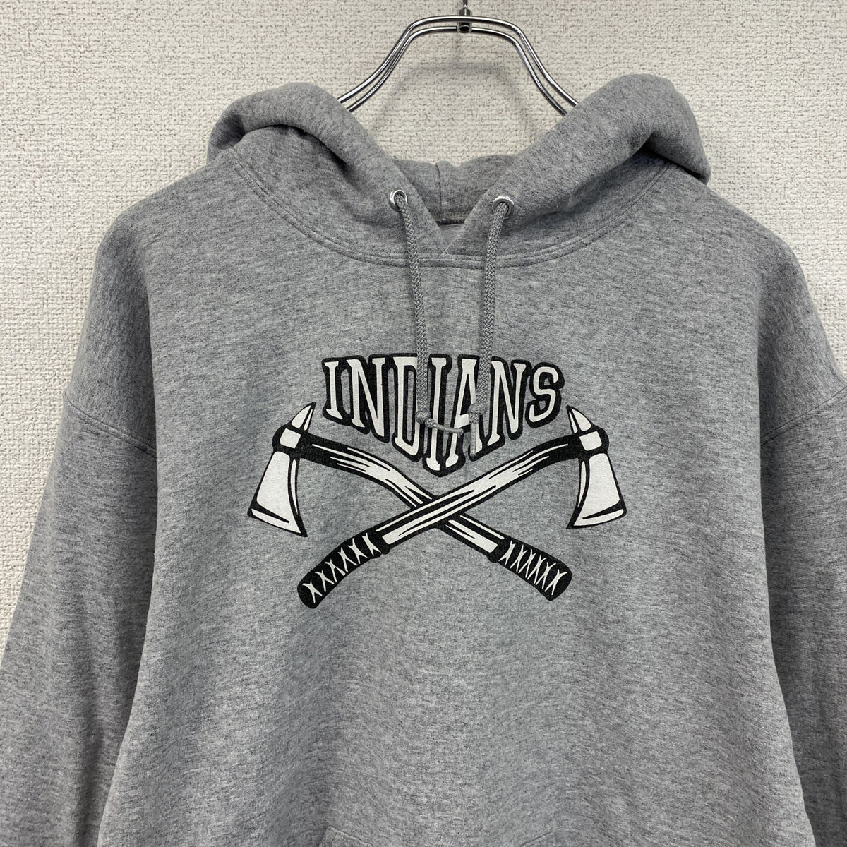 スウェットパーカー/フーディー　INDIANS　灰色　グレー　　古着