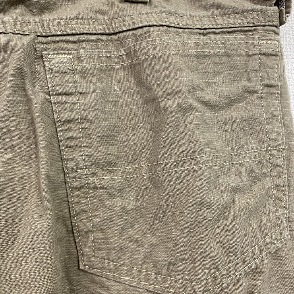 Wrangler RIGGS　ラングラー　ストレートパンツ　リップストップ　ジップフライ　ブラウン　ベージュ　W34サイズ　古着
