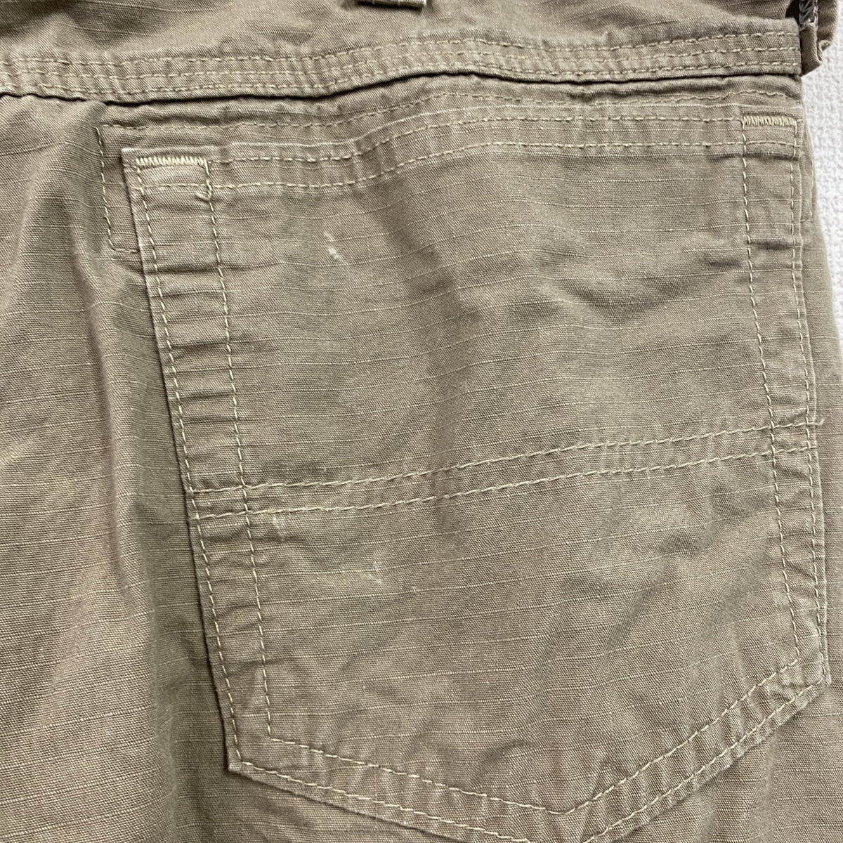 Wrangler RIGGS　ラングラー　ストレートパンツ　リップストップ　ジップフライ　ブラウン　ベージュ　W34サイズ　古着
