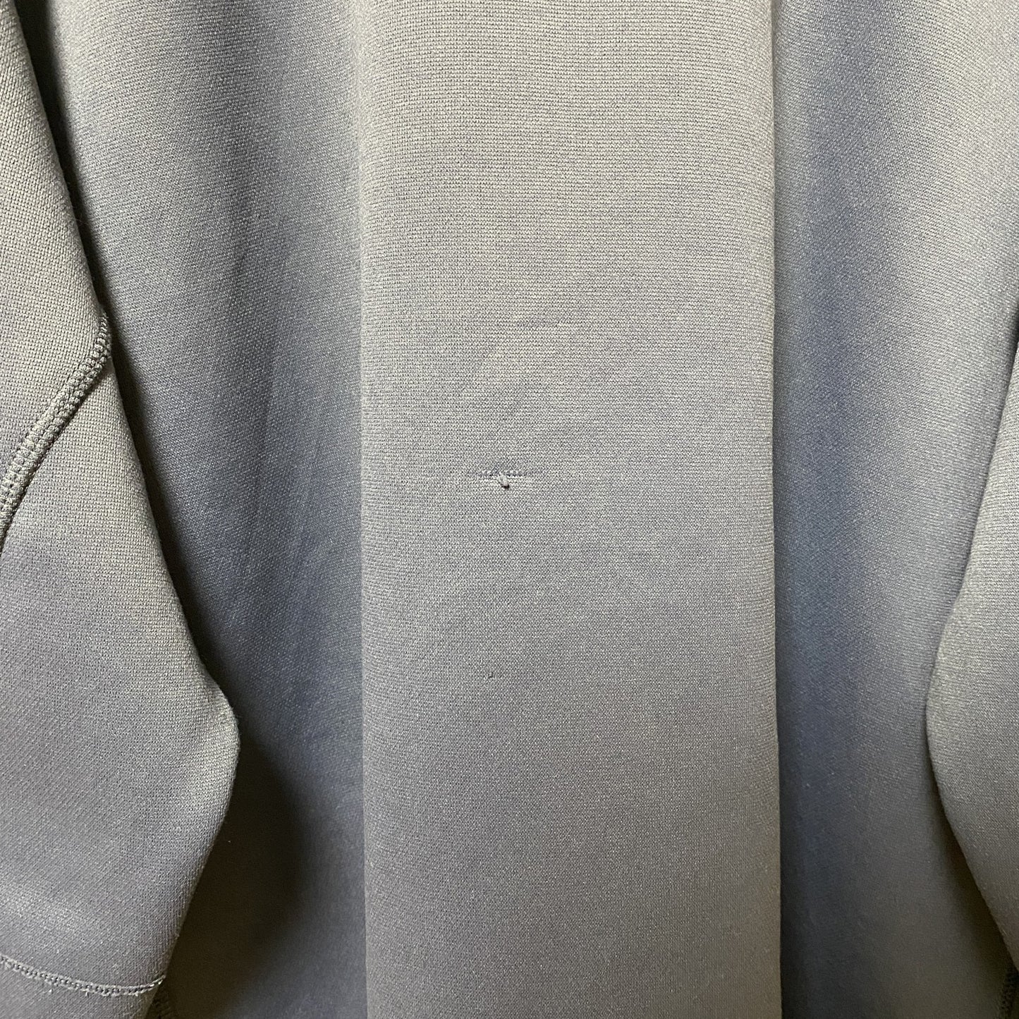 古着 used　長袖ハーフジップトラックジャケット　ワンポイント刺繍　ジャージ　レトロデザイン　グレー　Lサイズ