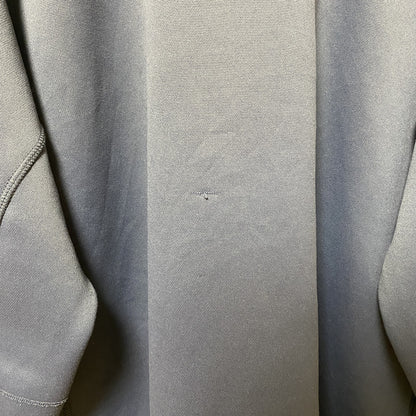 古着 used　長袖ハーフジップトラックジャケット　ワンポイント刺繍　ジャージ　レトロデザイン　グレー　Lサイズ