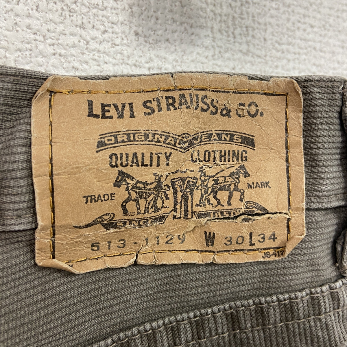 Levi's　リーバイス　513‐1129　コーデュロイパンツ　ジップフライ　アッシュブラウン　W30サイズ　古着