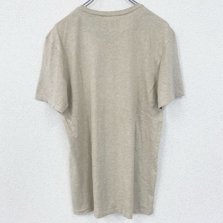 半袖プリントTシャツ　クルーネック　レトロデザイン　ベージュ　懸賞金　REWARD　アメカジ　夏服　　古着