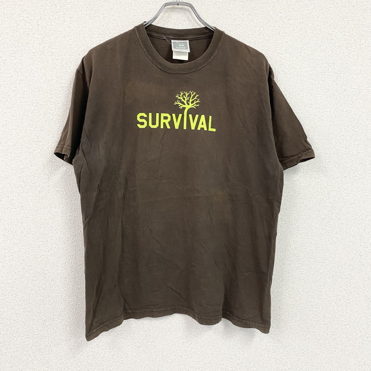00s～　XLARGE　エクストララージ　半袖プリントTシャツ　茶色　ブラウン　Lサイズ　