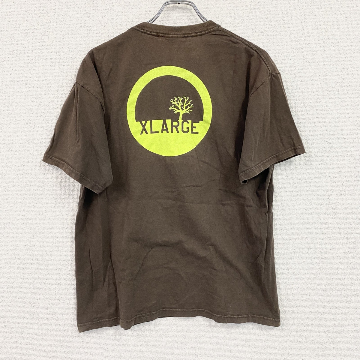 00s～　XLARGE　エクストララージ　半袖プリントTシャツ　茶色　ブラウン　Lサイズ　