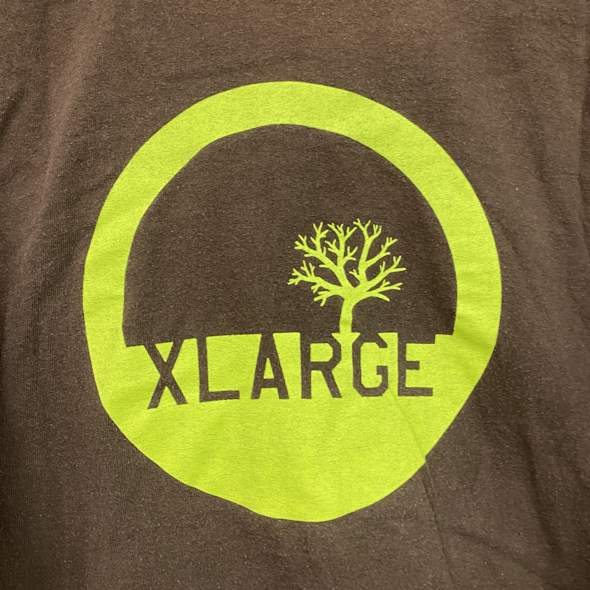 00s～　XLARGE　エクストララージ　半袖プリントTシャツ　茶色　ブラウン　Lサイズ　