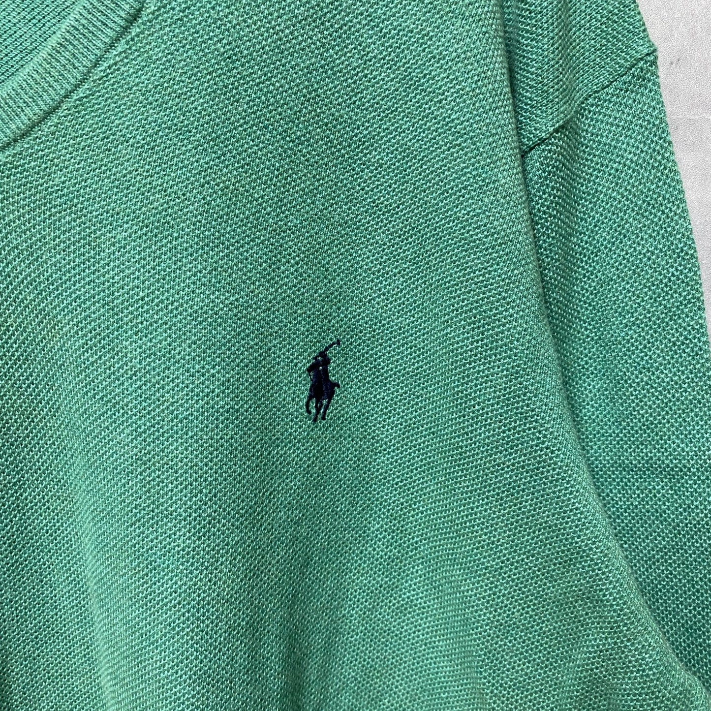 古着　used　Polo by Ralph Lauren ポロバイラルフローレン　長袖Vネックセーター　ニット　ロゴ　XLサイズ