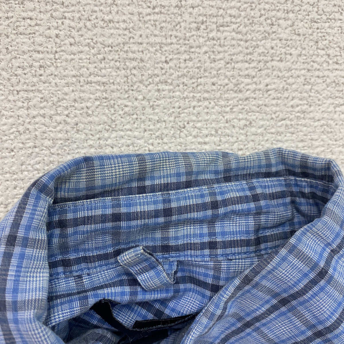 GAP　ギャップ　半袖シャツ　チェック柄　水色　ライトブルー　Sサイズ　古着