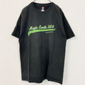 Hanes　ヘインズ　半袖プリントTシャツ　MUSIC　EARTH　360　ロゴ　黒　ブラック　Lサイズ　古着