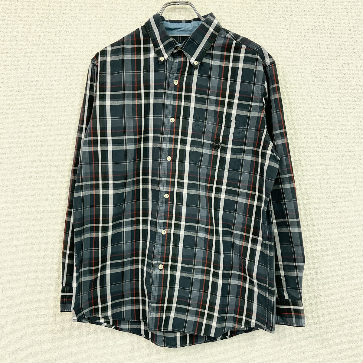 CHAPS　チャップス　長袖シャツ　チェック柄　マルチカラー　Mサイズ　古着