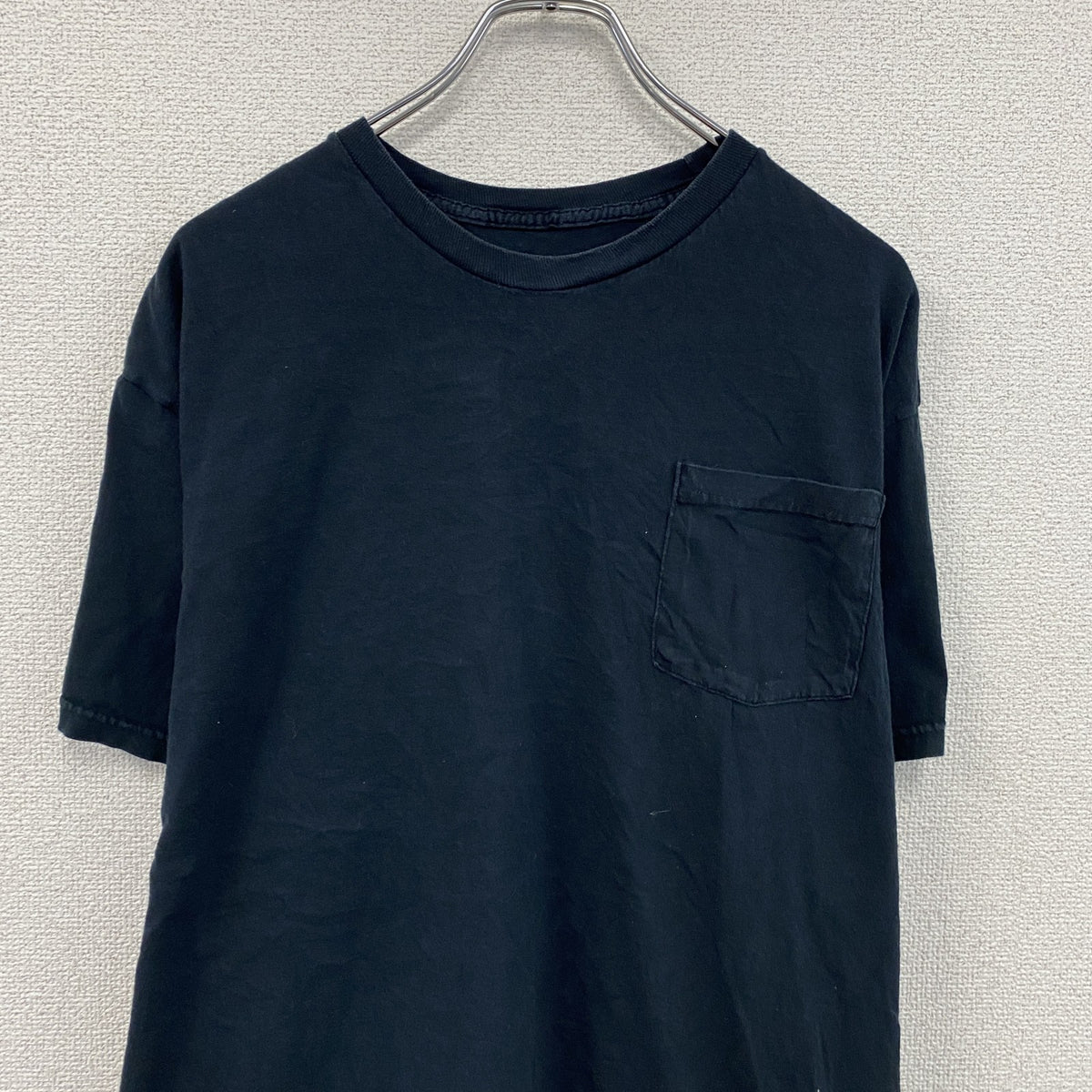 FRUIT OF THE LOOM　フルーツオブザルーム　半袖プリントTシャツ　無地　ネイビー　紺　2XLサイズ　古着