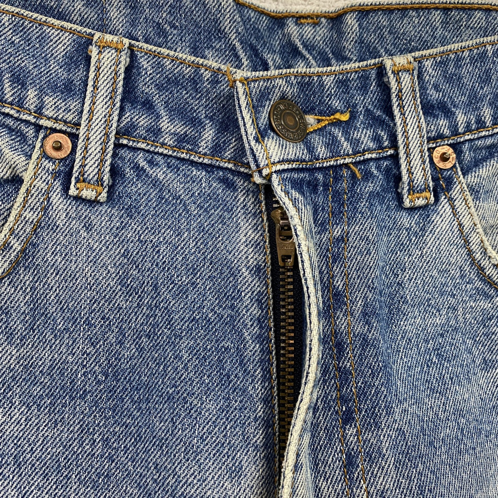 Levi's　リーバイス　606　ダメージデニムパンツ/ジーンズ　ジップフライ　縦落ち　インディゴ　W31サイズ　古着