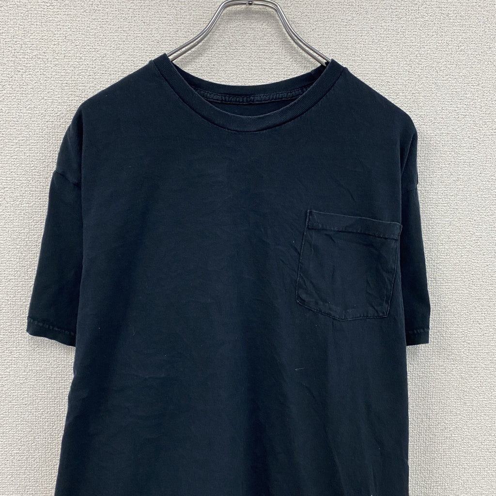 FRUIT OF THE LOOM　フルーツオブザルーム　半袖プリントTシャツ　無地　ネイビー　紺　2XLサイズ　古着