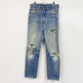 Levi's　リーバイス　606　ダメージデニムパンツ/ジーンズ　ジップフライ　縦落ち　インディゴ　W31サイズ　古着