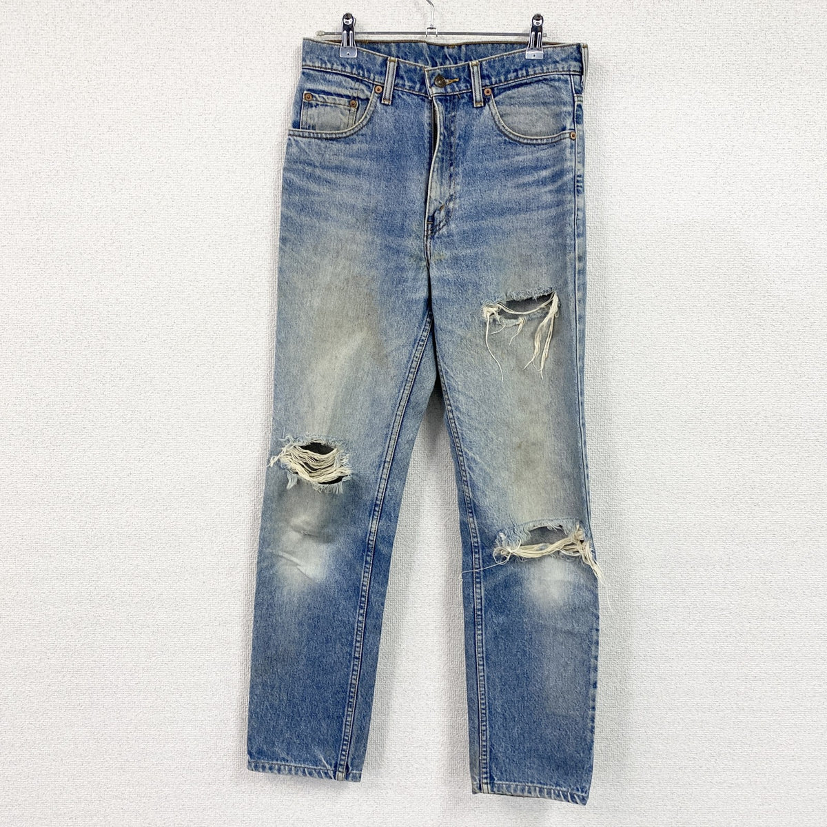 Levi's　リーバイス　606　ダメージデニムパンツ/ジーンズ　ジップフライ　縦落ち　インディゴ　W31サイズ　古着