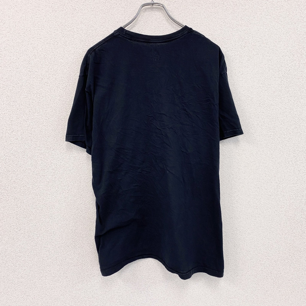 FRUIT OF THE LOOM　フルーツオブザルーム　半袖プリントTシャツ　無地　ネイビー　紺　2XLサイズ　古着