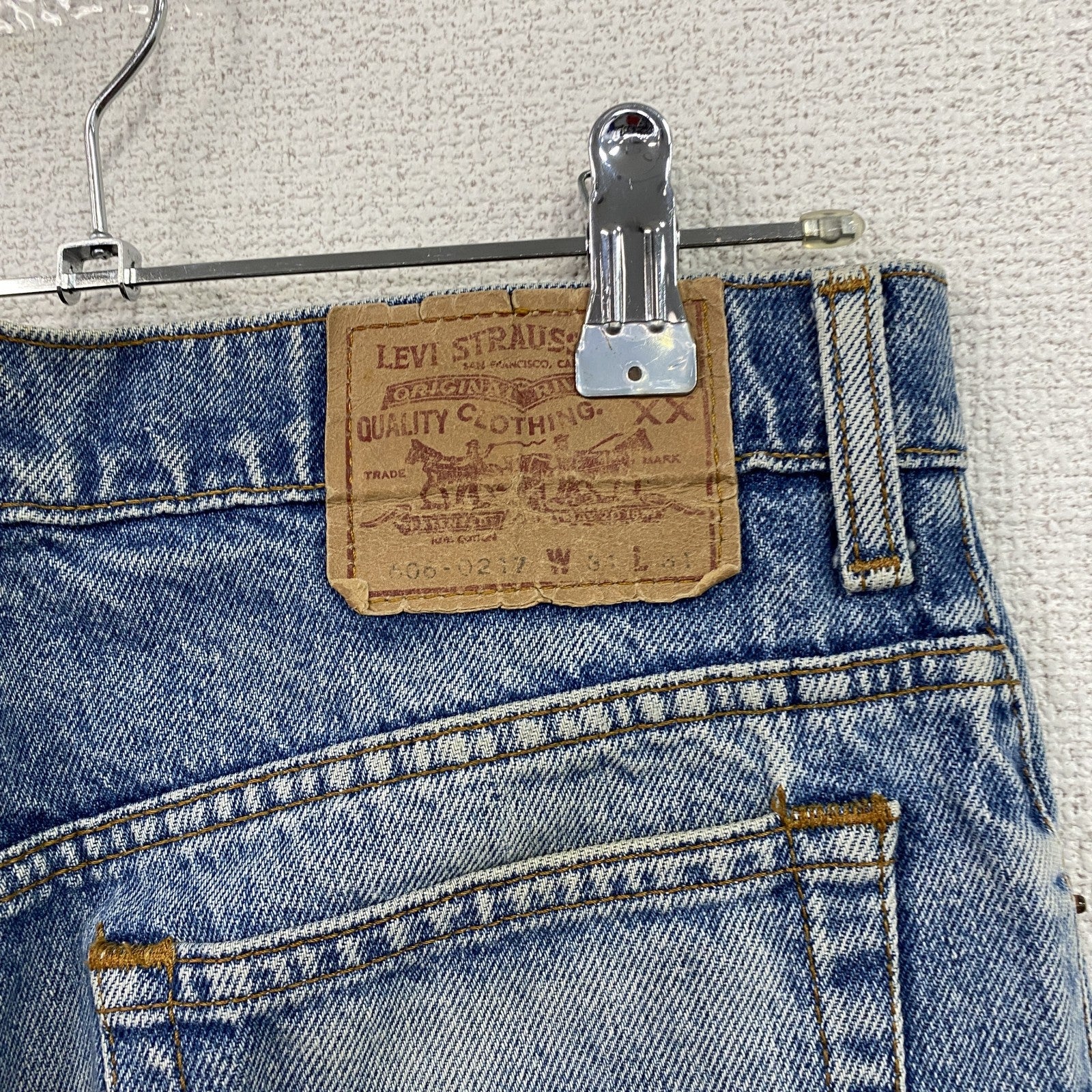 Levi's　リーバイス　606　ダメージデニムパンツ/ジーンズ　ジップフライ　縦落ち　インディゴ　W31サイズ　古着