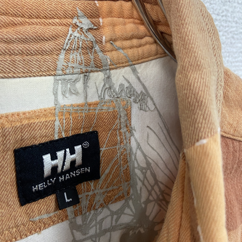 Helly Hansen　ヘリーハンセン　長袖ボタンシャツ　チェック柄　黄色　イエロー　Lサイズ　古着