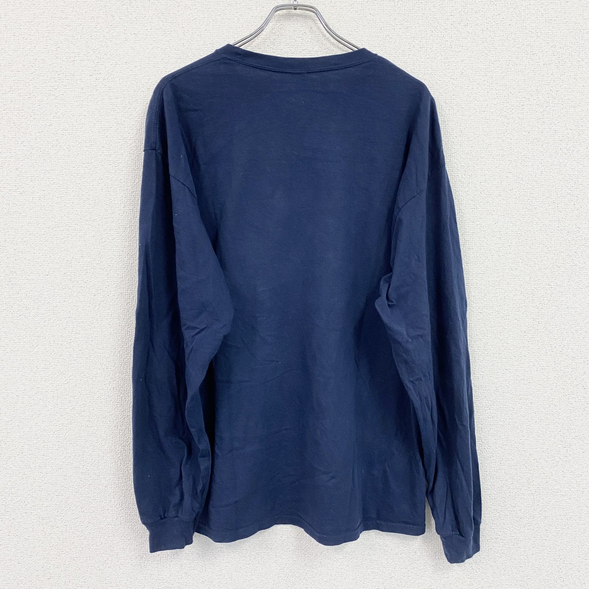 GILDAN　ギルダン　長袖Tシャツ/ロンT　グラフィック　紺　ネイビー　XLサイズ　