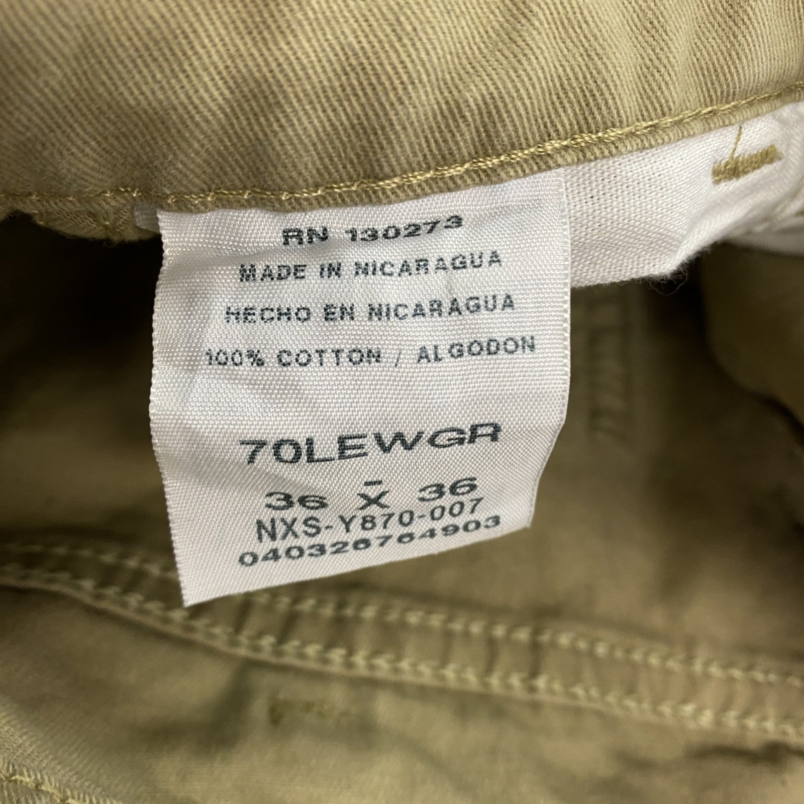 Wrangler　ラングラー　カーゴパンツ　ジップフライ　ベージュ　W36サイズ　古着