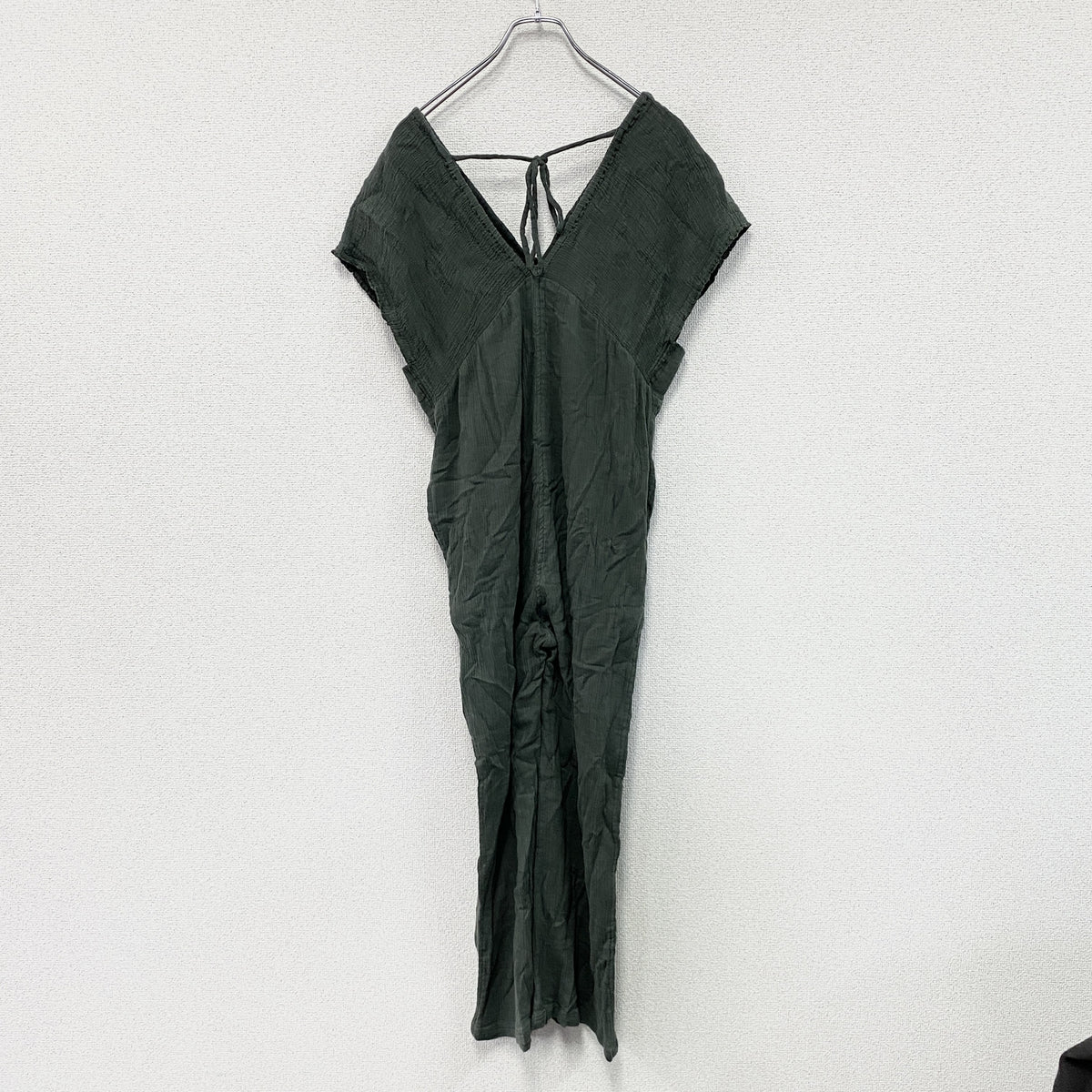 FREAK’S STORE　フリークスストア　ダブルガーゼシャーリングオールインワン　緑　グリーン　Mサイズ　古着