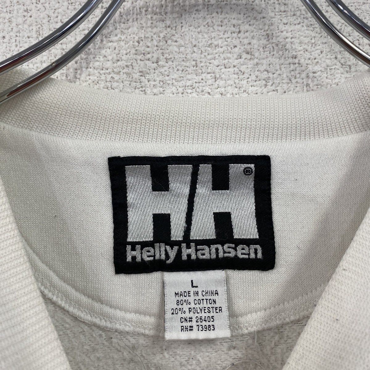 HELLY HANSEN　ヘリーハンセン　スウェット/トレーナー　デカロゴ　白　ホワイト　Lサイズ　古着