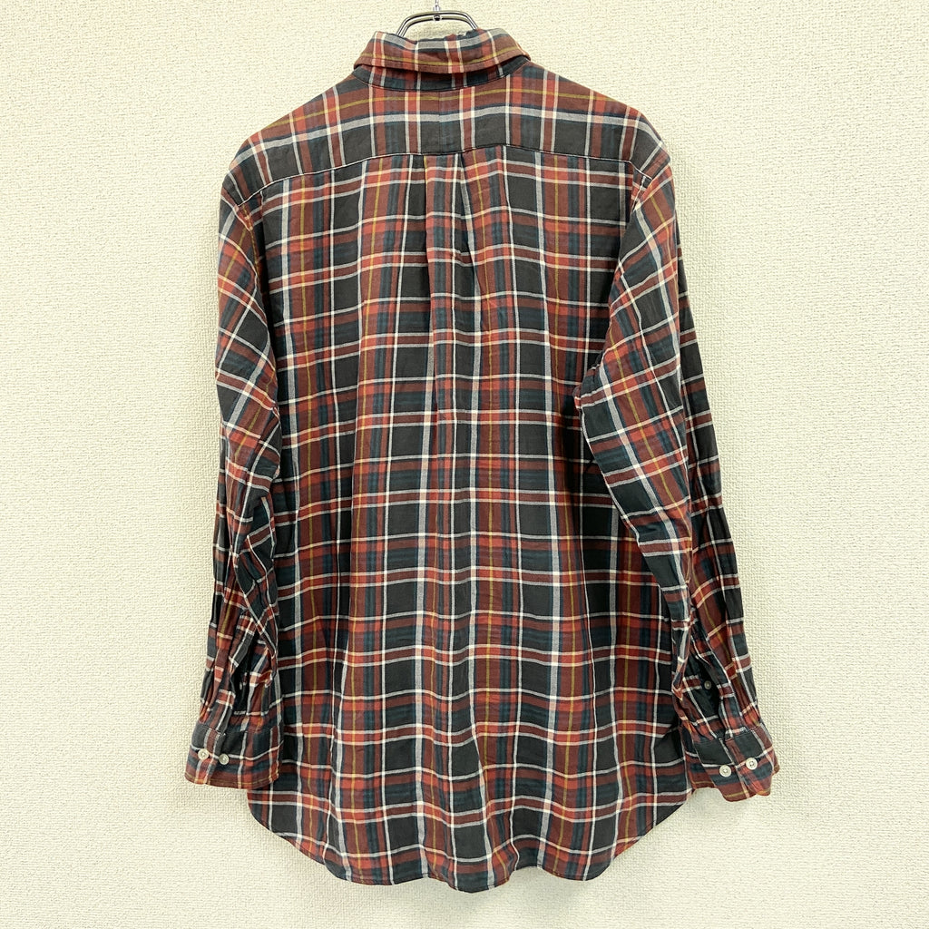 CHAPS　チャップス　長袖シャツ　チェック柄　マルチカラー　LLサイズ メンズ コットン ポリエステル 古着