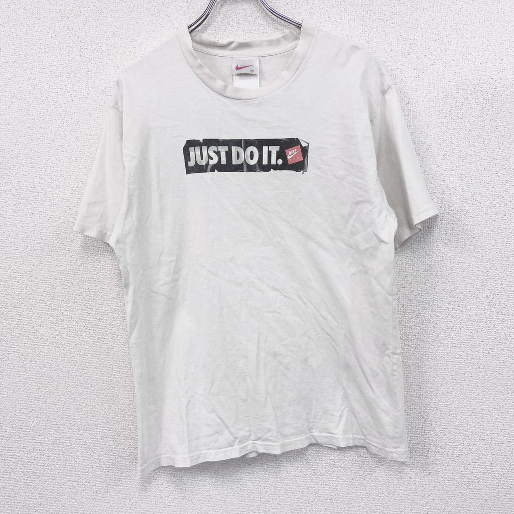 ～00s　NIKE　ナイキ　半袖Tシャツ　JUST DO IT　ヴィンテージ　白　ホワイト　Mサイズ　古着