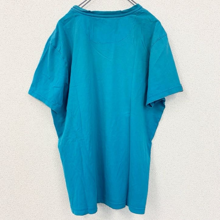 HEMISPHERE　SPORT　半袖プリントTシャツ　水色　Y2K　レトロ　ライトブルー　XXLサイズ　古着