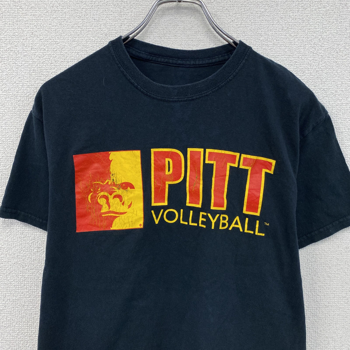 PITT　半袖プリントTシャツ　バレーボール　黒　ブラック　　古着