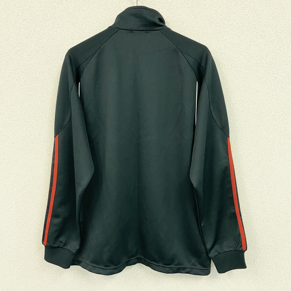 adidas　アディダス　トラックジャケット/ジャージ　黒　ブラック　Lサイズ スポーツジャケット メンズ ポリエステル 古着