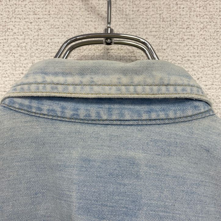 90s　Lee　リー　長袖デニムシャツ　ボタンダウンシャツ　ダブルポケット　ヴィンテージ　インディゴ　Lサイズ　古着