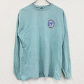 COMFORT COLORS　長袖プリントTシャツ　エメラルドグリーン　Mサイズ　古着