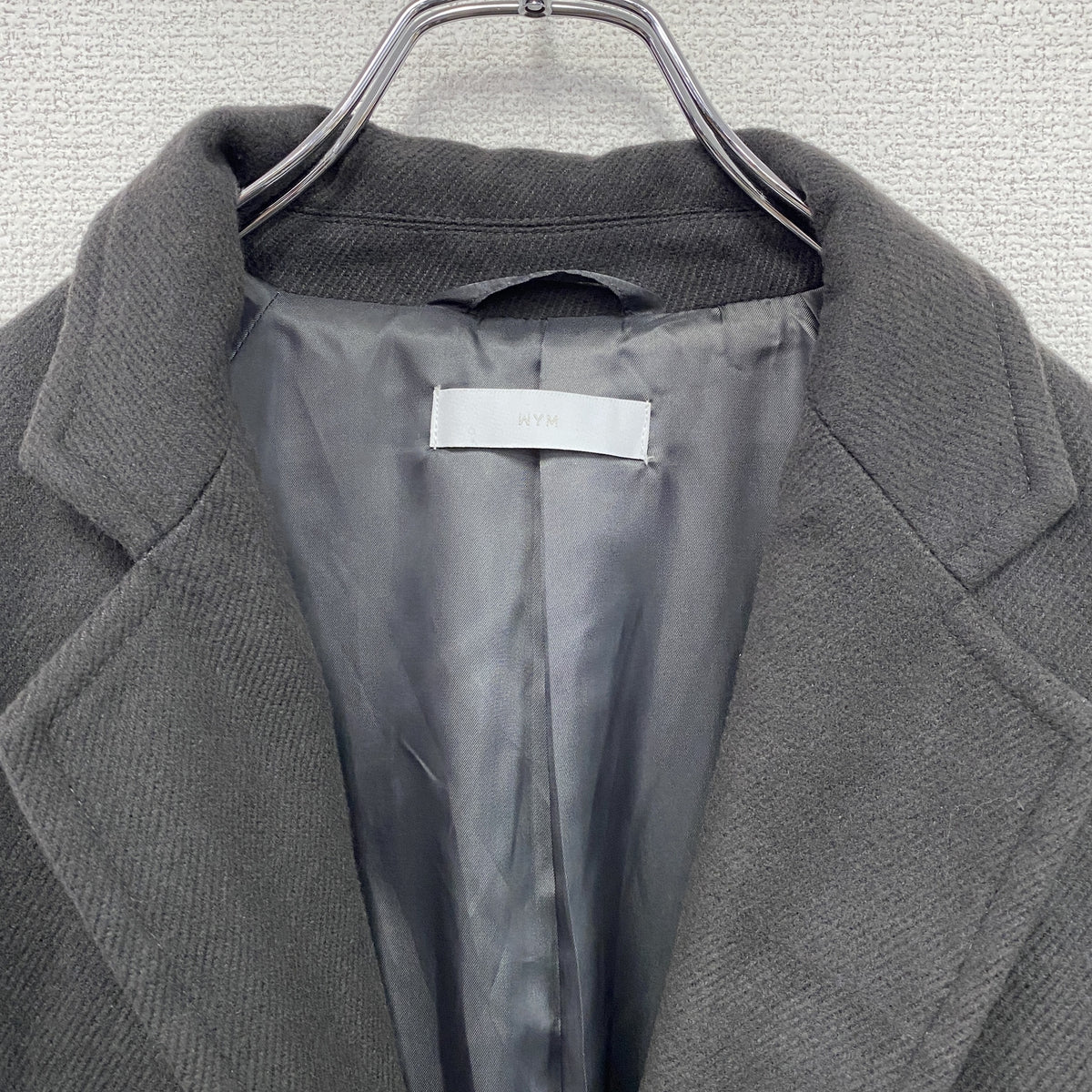 WYM　ウィム　チェスターコート/ロングコート　ダークグレー　Ｍサイズ　古着