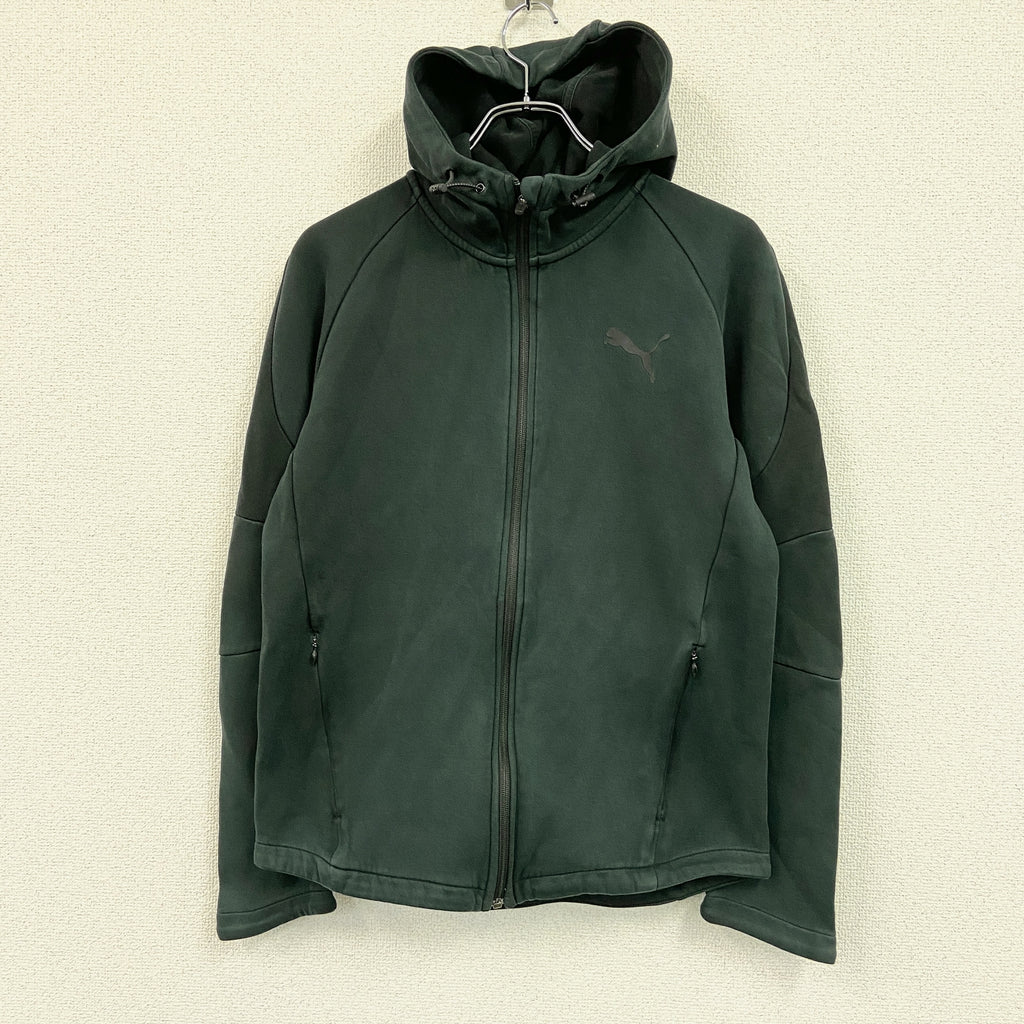 PUMA　プーマ　フルジップパーカー/フーディー　黒　ブラック　Lサイズ　古着