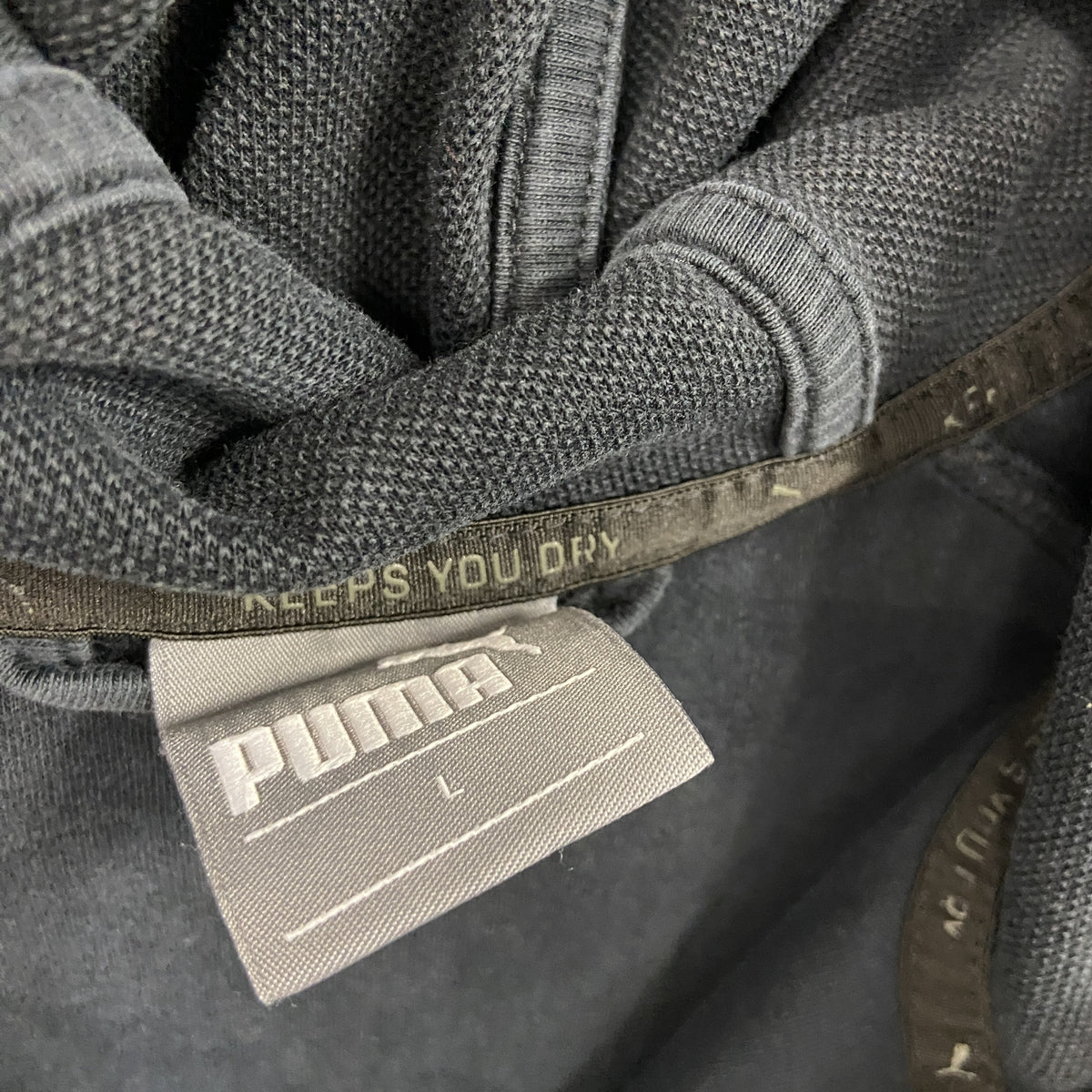 PUMA　プーマ　フルジップパーカー/フーディー　黒　ブラック　Lサイズ　古着
