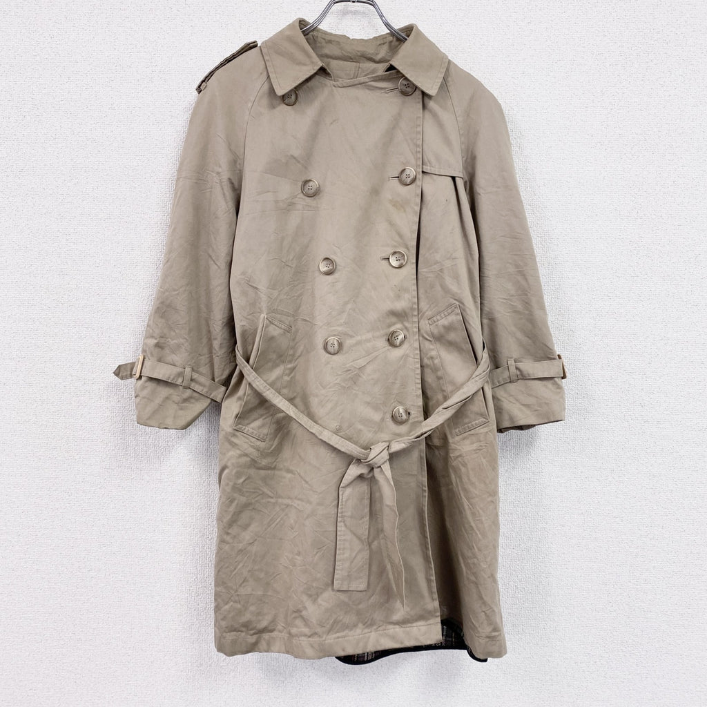 LONDON FOG　ロンドンフォグ　ダブルトレンチコート　ベージュ　8サイズ　古着