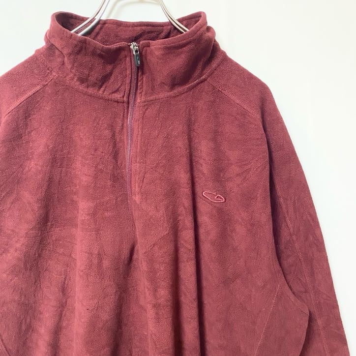 C9 by Champion チャンピオン　長袖ハーフジップフリースジャケット　ボルドー　ロゴ刺繍　XLサイズ　古着