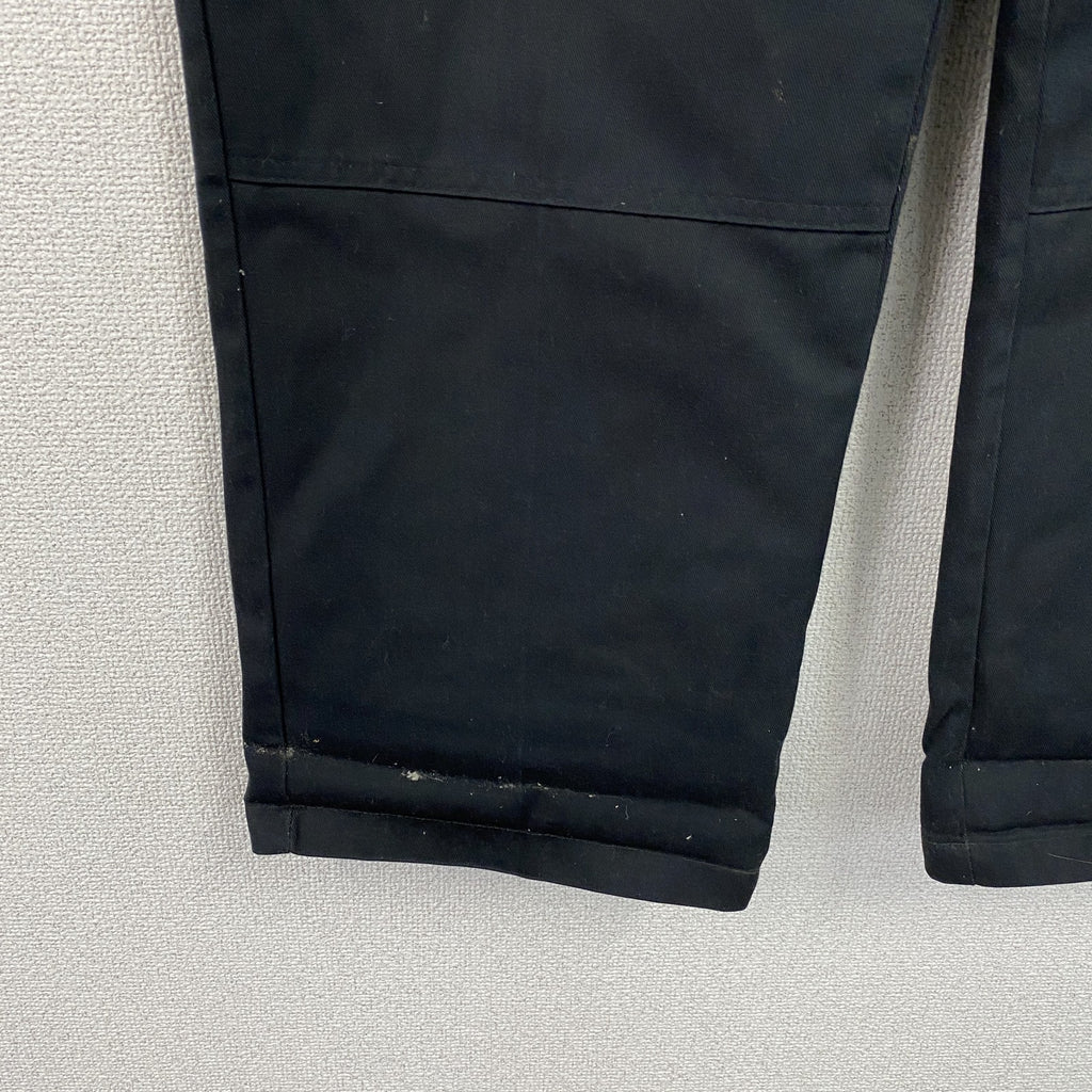 Dickies　ディッキーズ　ダブルニーワークパンツ　ジップフライ　ワンポイント　黒 ブラック　古着