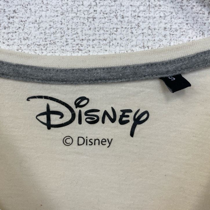Disney　ディズニー　半袖ビッグデザインプリントTシャツ　ミッキーマウス　Mickey　白　ホワイト　Sサイズ　古着