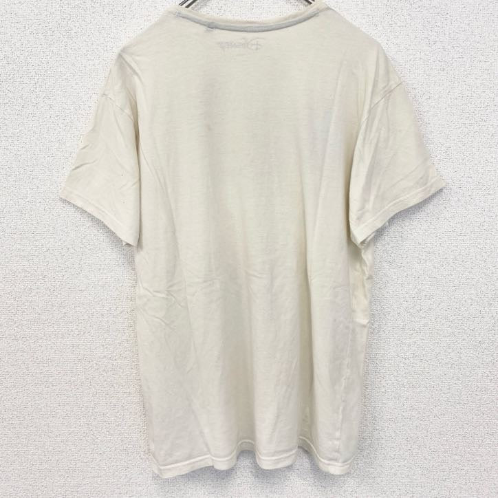 Disney　ディズニー　半袖ビッグデザインプリントTシャツ　ミッキーマウス　Mickey　白　ホワイト　Sサイズ　古着