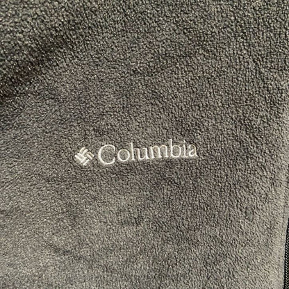 古着 used　Columbia　コロンビア　長袖ハーフジップボアスウェット　トレーナー　ワンポイントロゴ刺繡　黒　Mサイズ