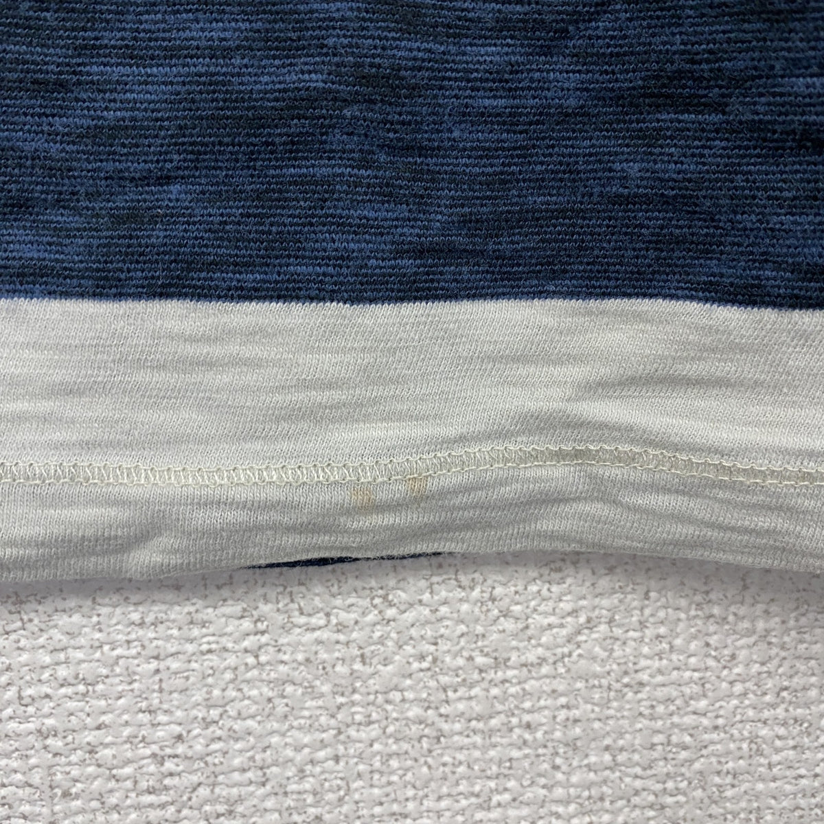 SCOTCH SHRUNK　長袖プリントTシャツ　ボーダー柄　白　ホワイト　紺　ネイビー　古着