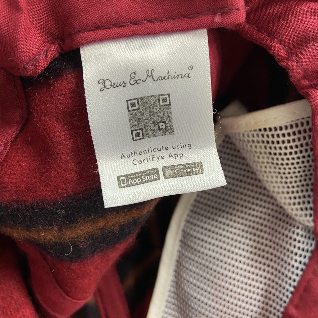 DEUS　6パネルキャップ　ベースボールキャップ　赤　レッド　古着