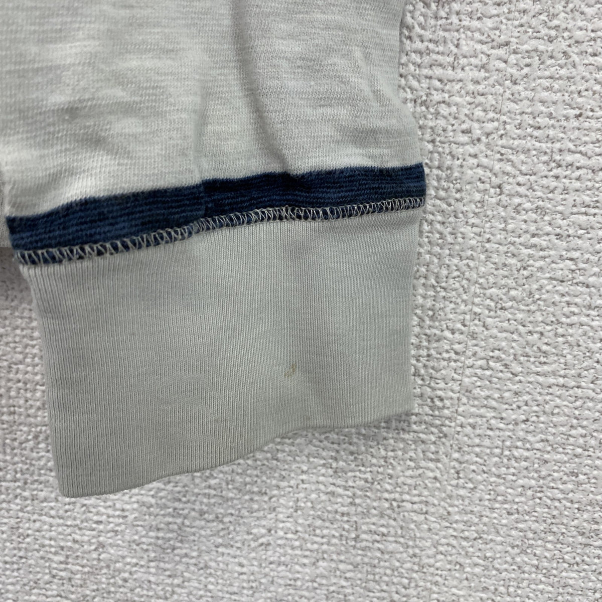 SCOTCH SHRUNK　長袖プリントTシャツ　ボーダー柄　白　ホワイト　紺　ネイビー　古着