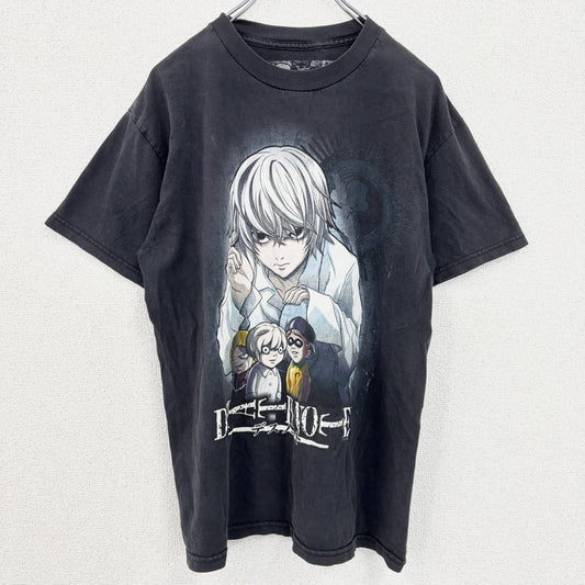 古着 used　DEATH NOTE　デスノート　半袖アニメプリントTシャツ　黒　ブラック　少年ジャンプ　バックプリント
