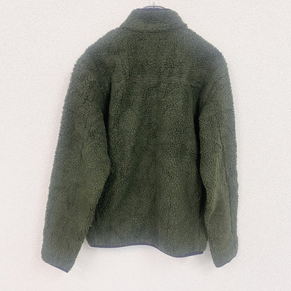 LAND’S END　ランズエンド　フリースジャケット/ボアジャケット　ポケット付き　緑　グリーン　Sサイズ