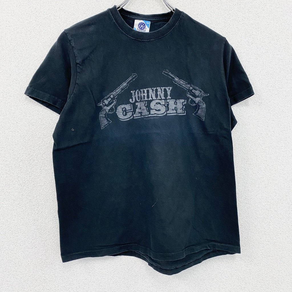 Starworld　JOHNNY CASH　半袖プリントTシャツ　黒　ブラック　Mサイズ　古着